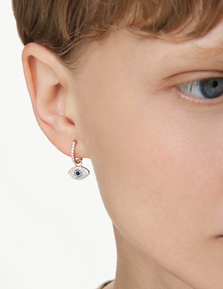 Aretes cortos de ojo Symbolica con acabado brillante 5