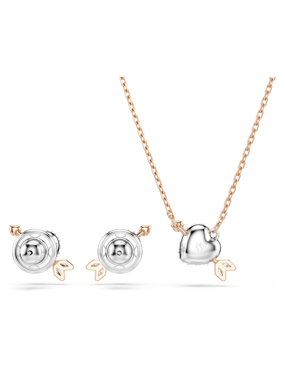 Set collar Idyllia E Heart de metal Swarovski 4
