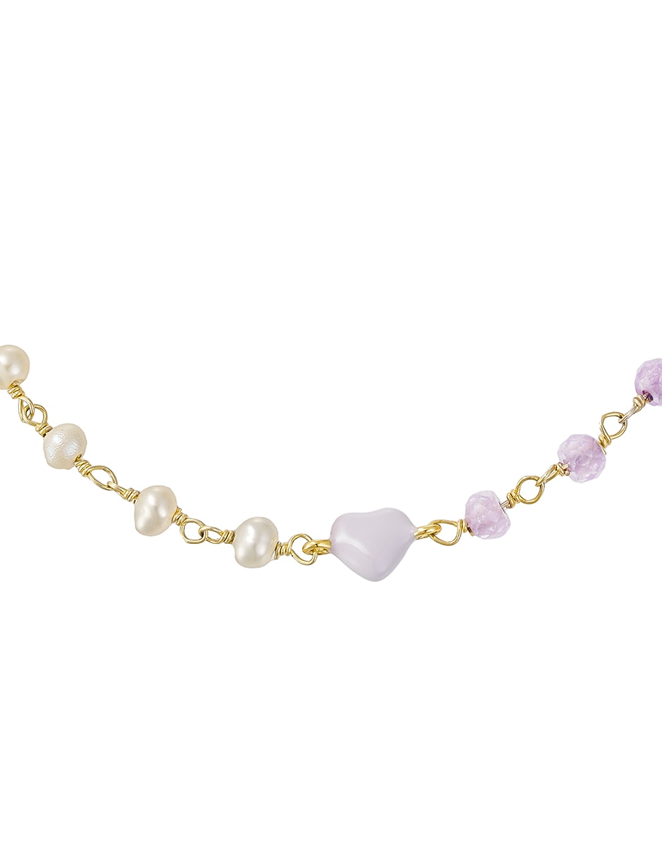 Pulsera con perla 14 K Golden acabado baño de oro 2