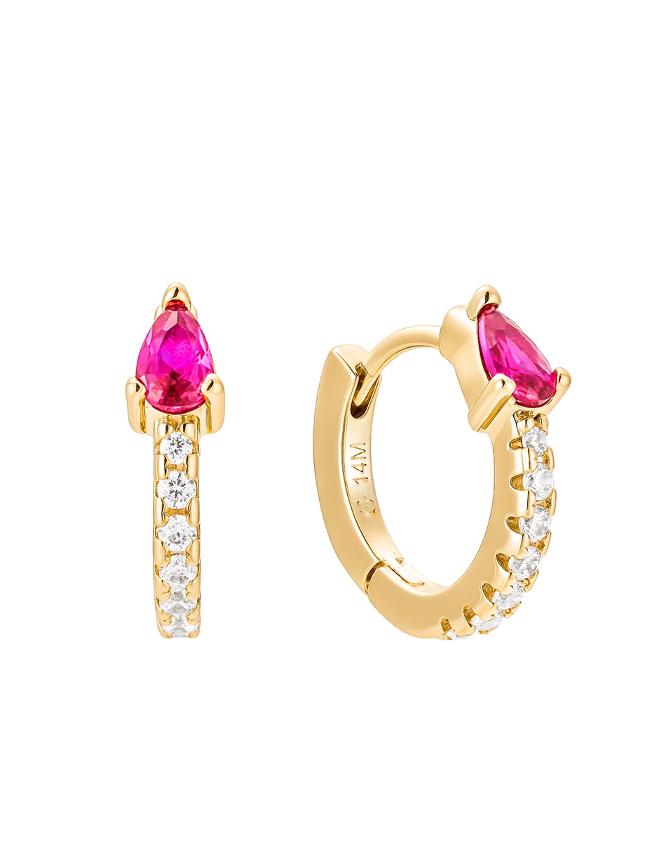 Artes cortos 14 K con acabado baño de oro zirconia