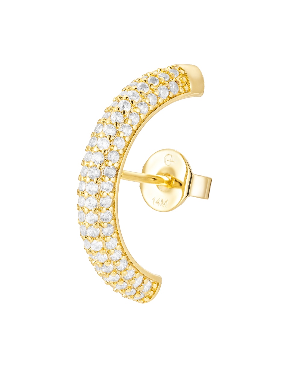 Piercing Golden 14 K con acabado baño de oro zirconia