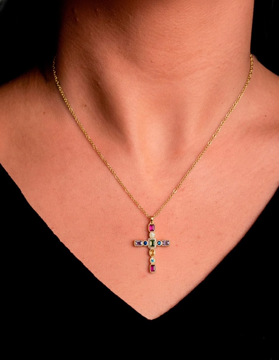 Collar de cruz 14 K 4