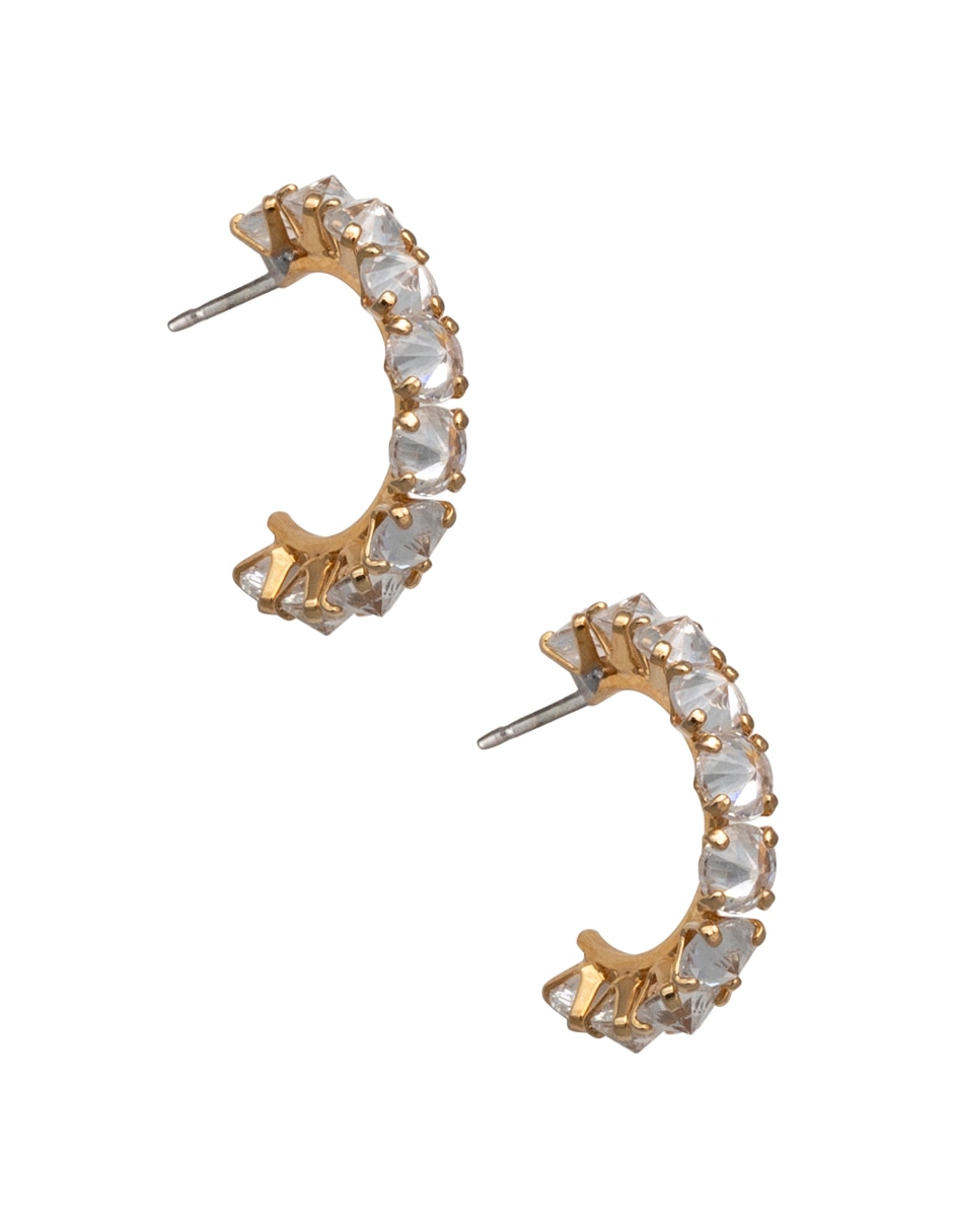 Arracadas de media luna con acabado Pavé Zirconia 2