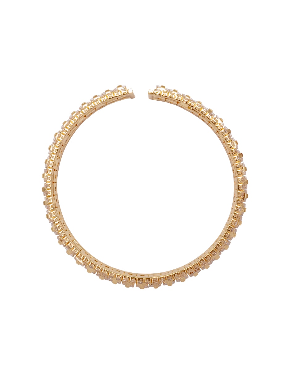 Brazalete con Zirconia cúbica Bangle Cup acabado Pavé