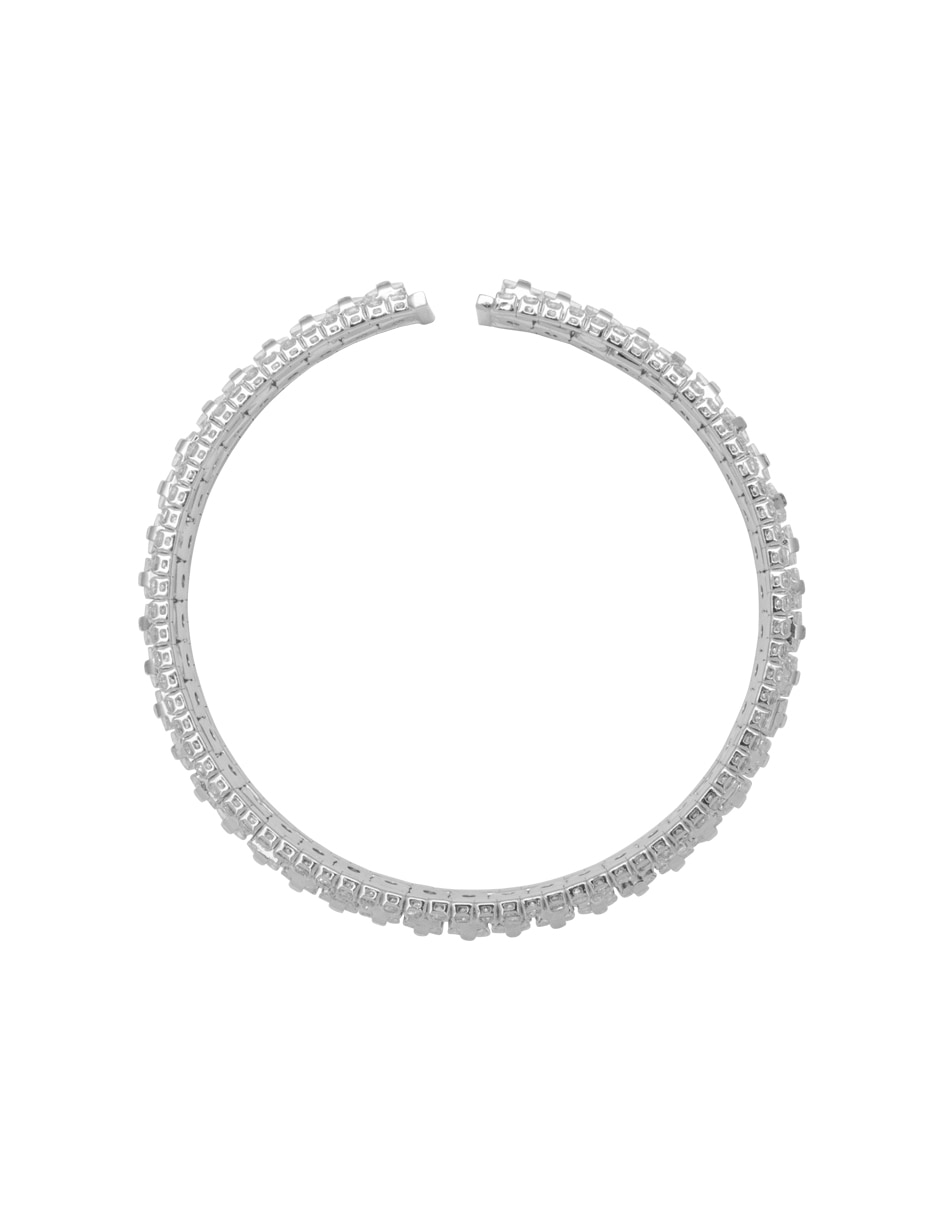 Brazalete con Zirconia cúbica Bangle Cup acabado Pavé