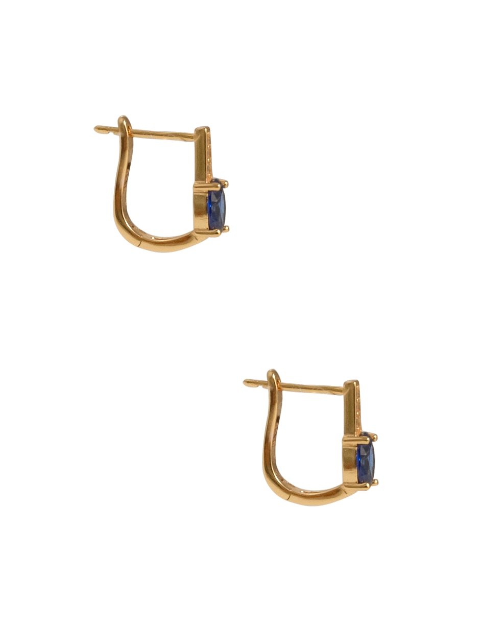 Aretes cortos ovalados de plata p 925 con acabado pavé zirconia 6