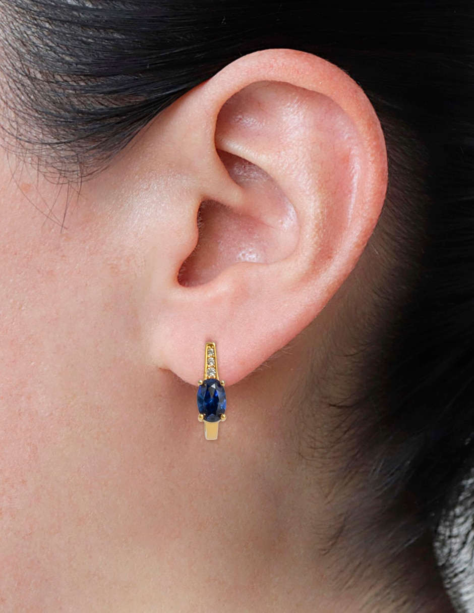 Aretes cortos ovalados de plata p 925 con acabado pavé zirconia 7