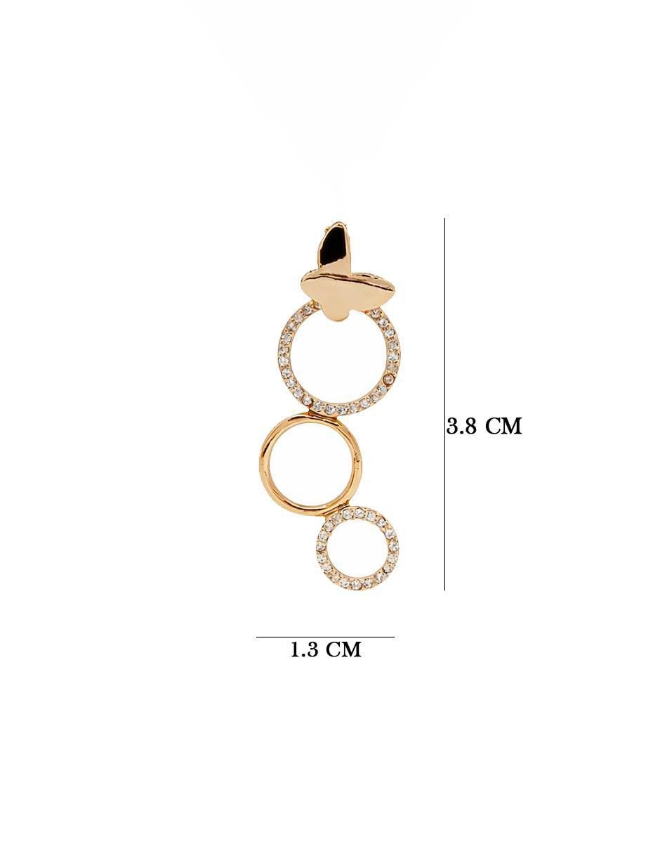 Aretes y collar de mariposa zirconia 7