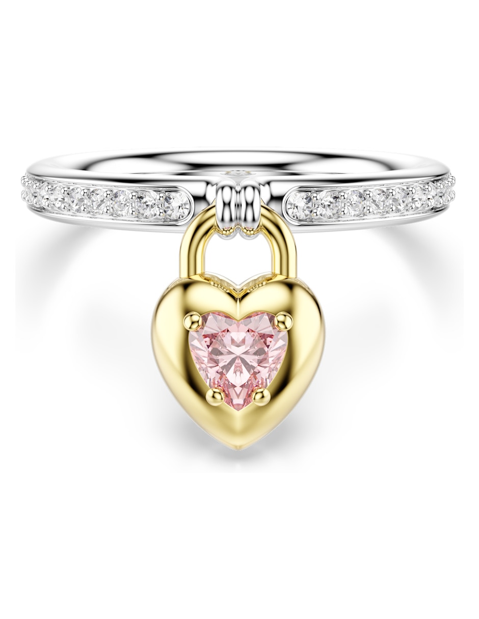 Anillo de corazón Idyllia de rodio Swarovski brillante