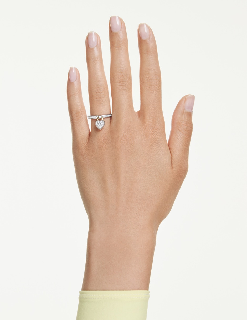 Anillo de corazón Idyllia de rodio Swarovski brillante 5