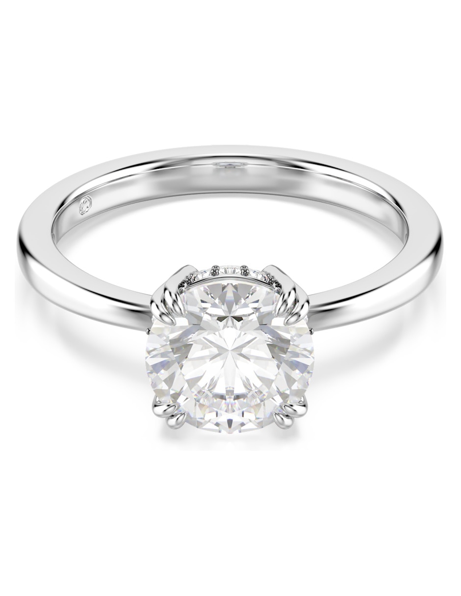 Anillo Re Stilla de rodio brillante