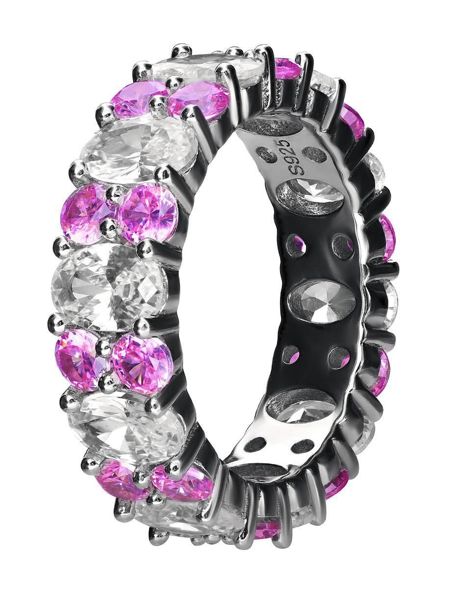 Anillo P 925 de plata zirconia acabado pavé 2