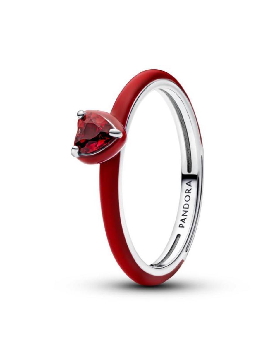 Anillo de corazón P 925 de plata cristal brillante Anillo de corazón P 925 de plata cristal brillante