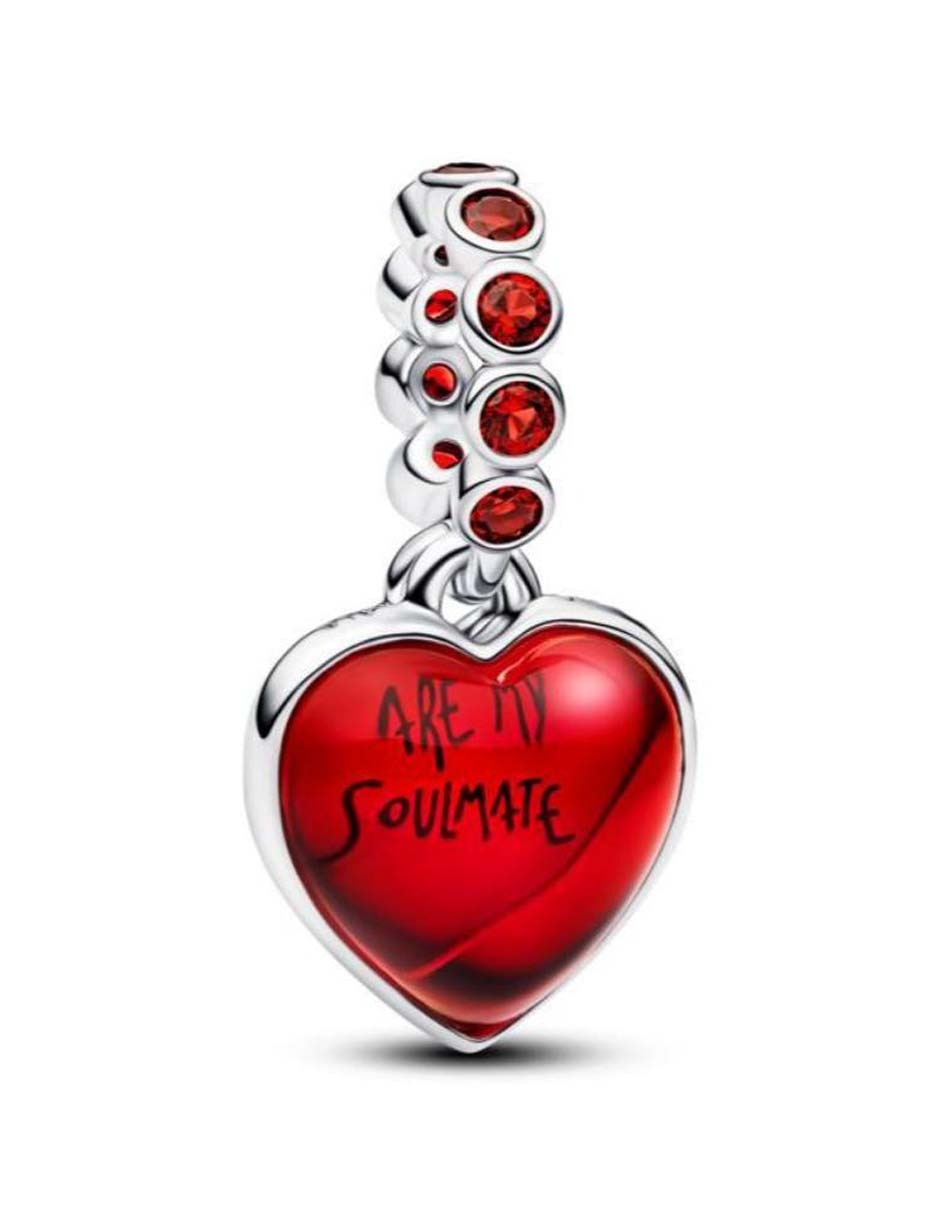 Charm de corazón Moments de plata P 925 cristal