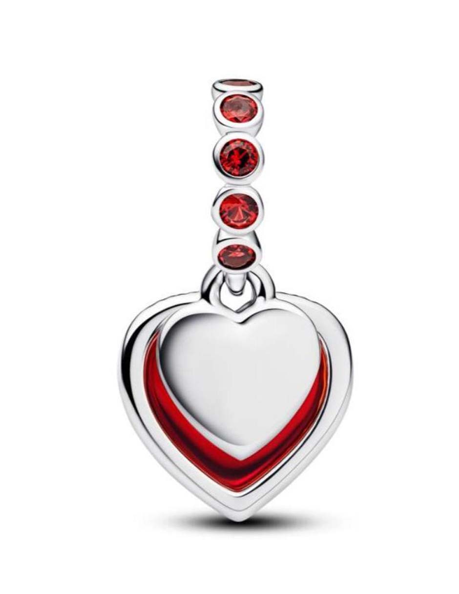 Charm de corazón Moments de plata P 925 cristal 4