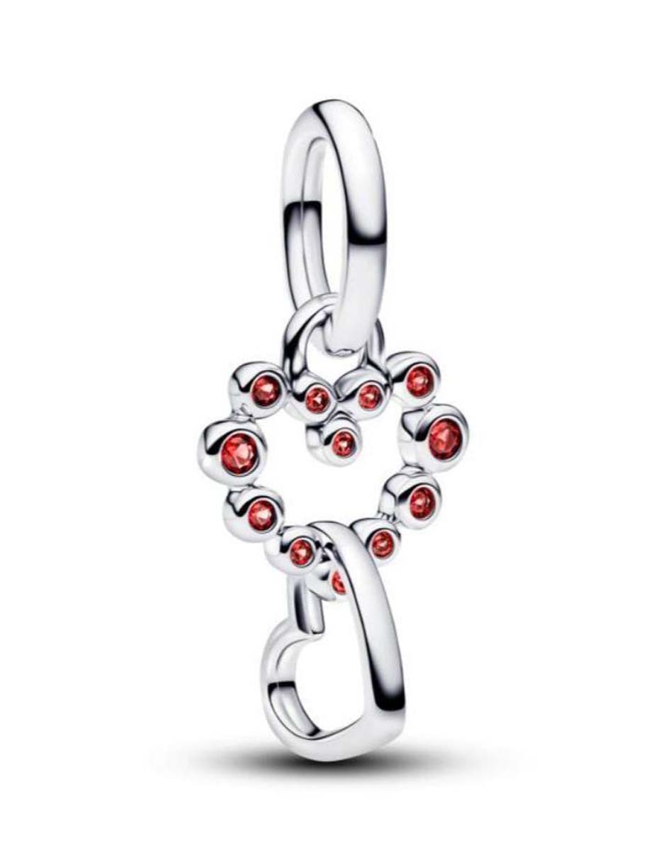 Charm de corazón Moments de plata P 925 cristal
