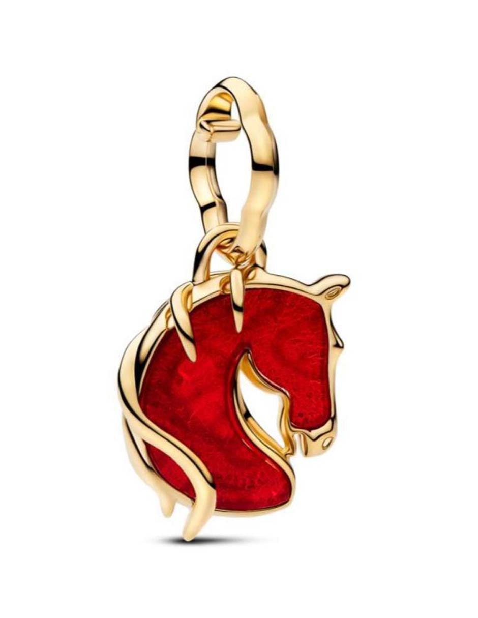 Charm de caballo Moments de plata P 925 murano