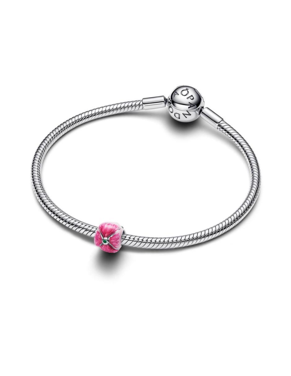 Charm de tulipán Moments de plata P 925 cristal 3