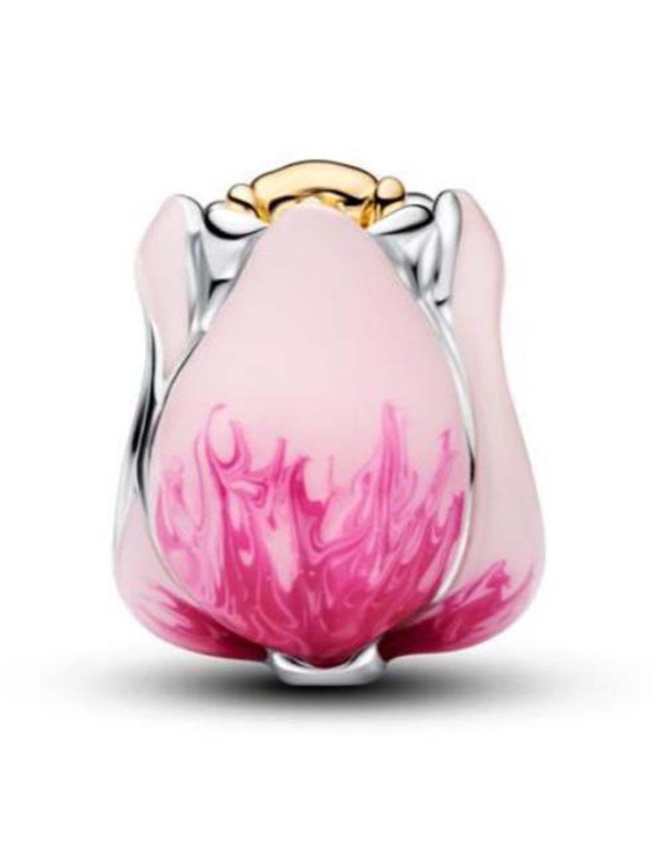 Charm de tulipán Moments de plata P 925 cristal 4