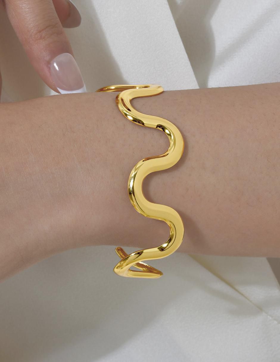 Brazalete de oro laminado 8 K acabado brillante 4