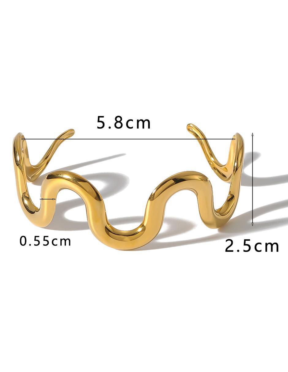 Brazalete de oro laminado 8 K acabado brillante 6