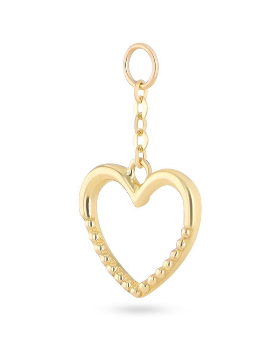 Charm de corazón de oro amarillo 14 K 2