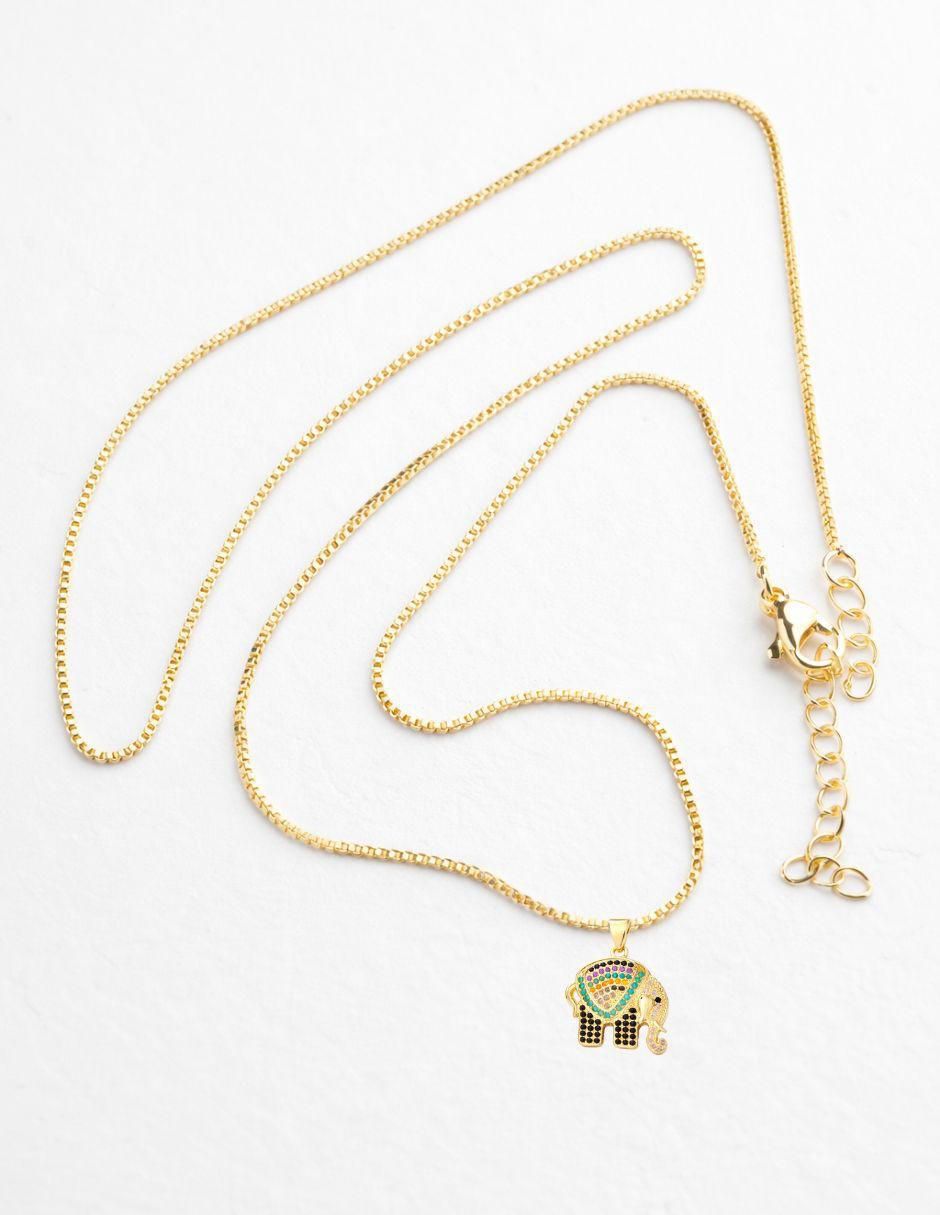 Collar con dije de elefante Kala 18 K 5