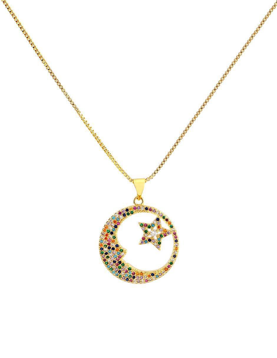 Collar con dije de luna Talía 18 K