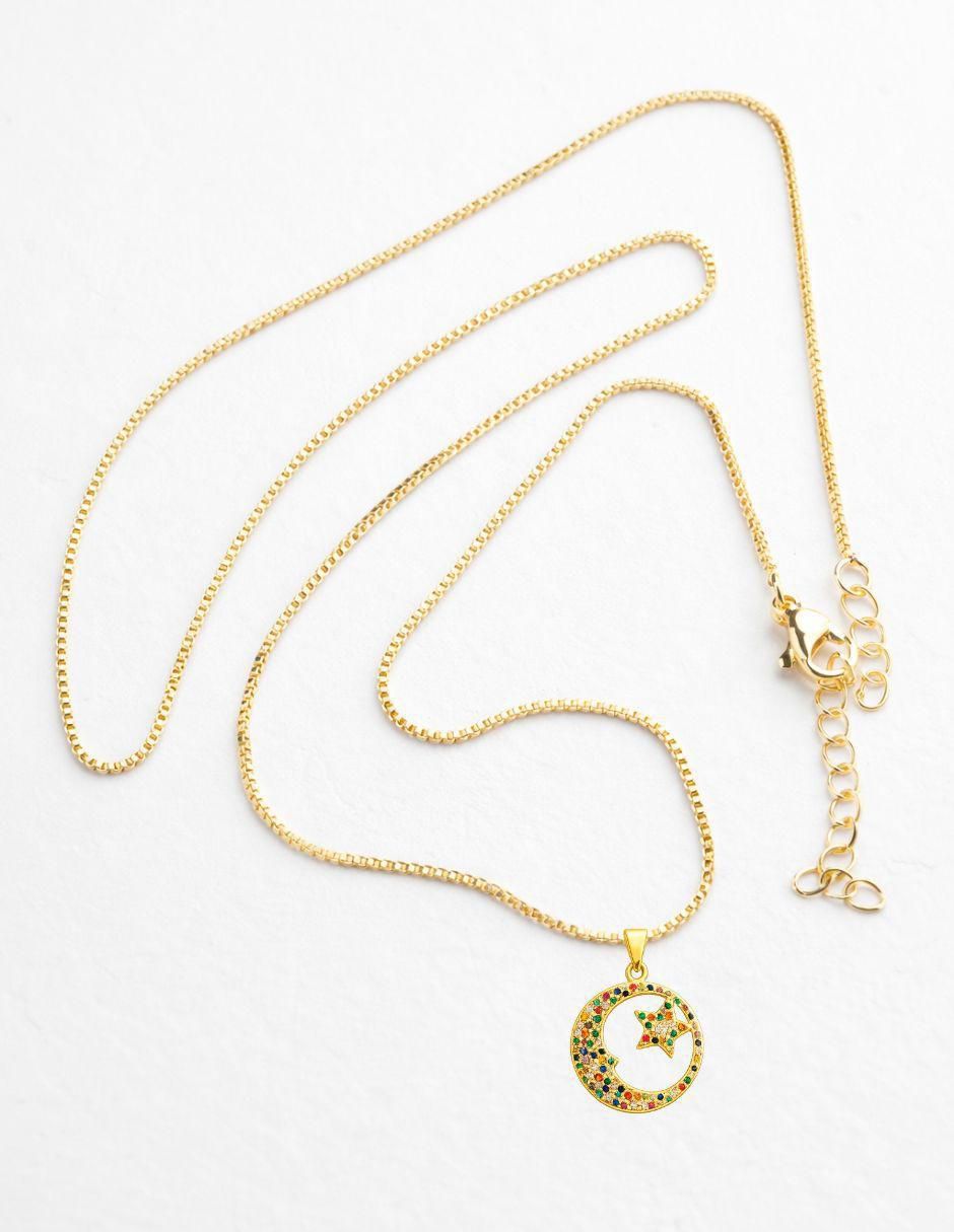 Collar con dije de luna Talía 18 K 5