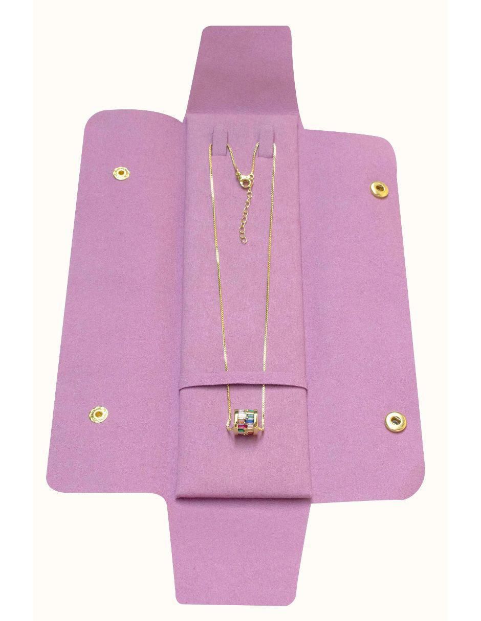 Collar con dije de cilindro Prisma Vivo 18 K 4