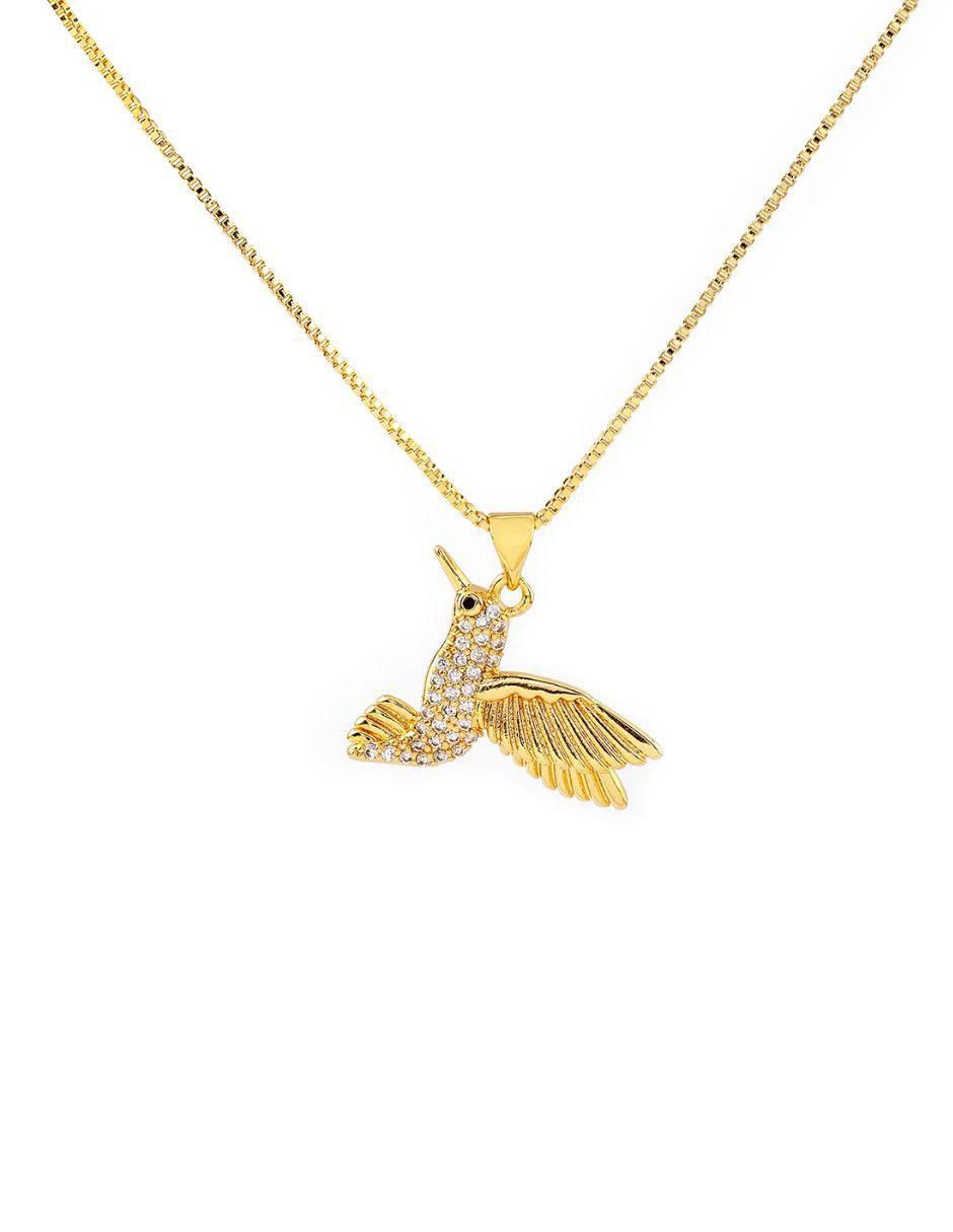 Collar con dije de colibrí Lumina 18 K