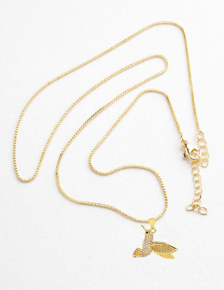 Collar con dije de colibrí Lumina 18 K 5