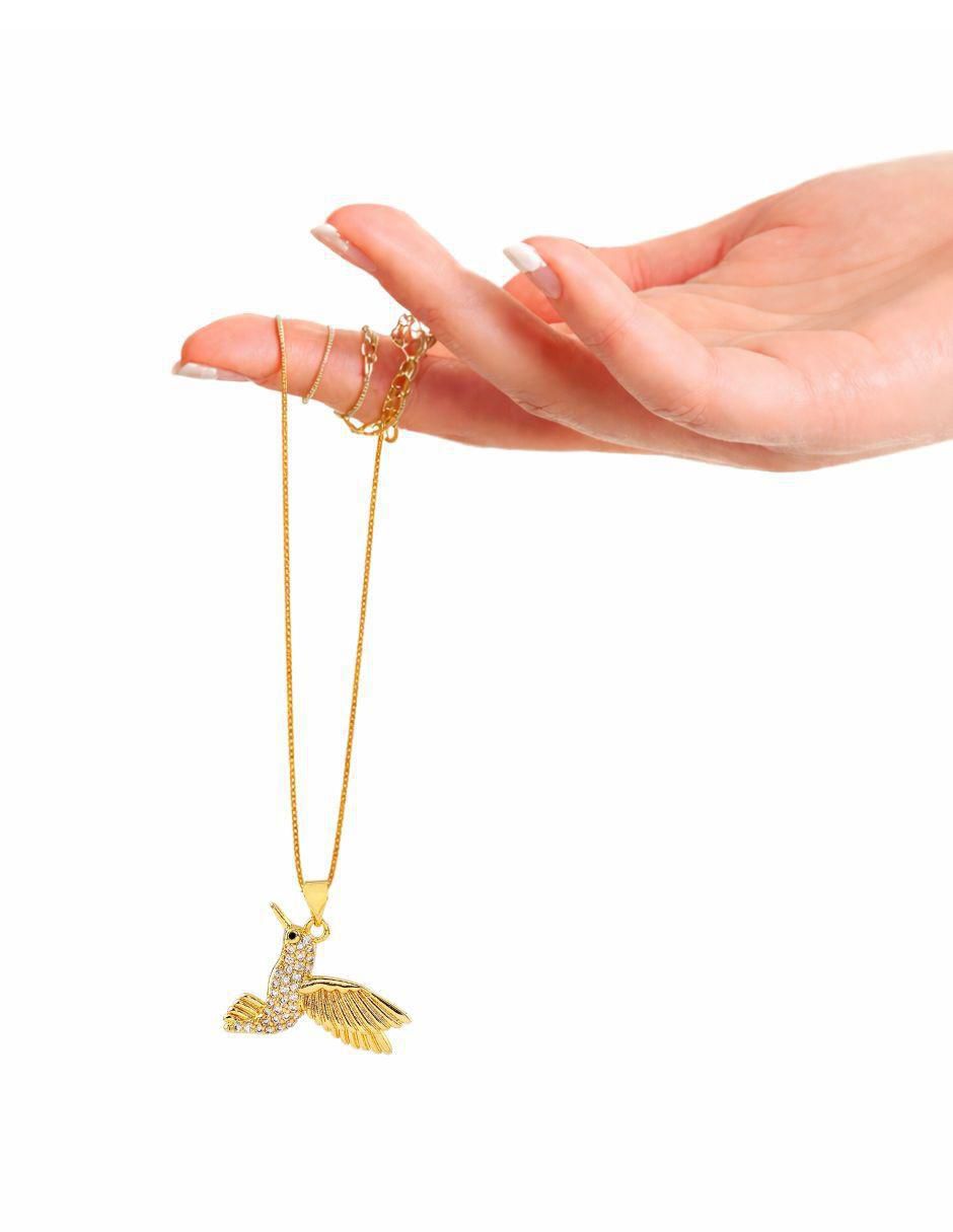 Collar con dije de colibrí Lumina 18 K 6