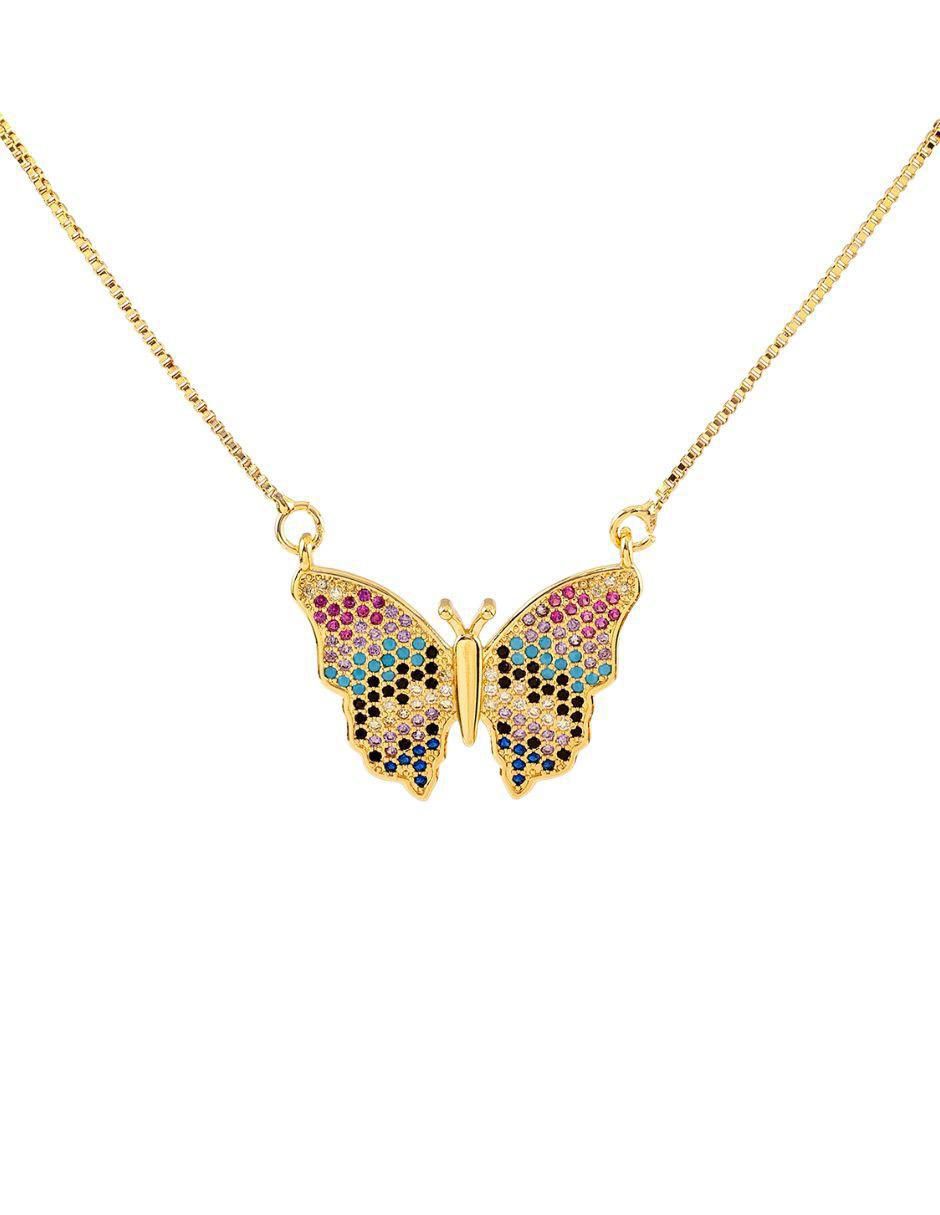 Collar con dije de mariposa Alaria 18 K