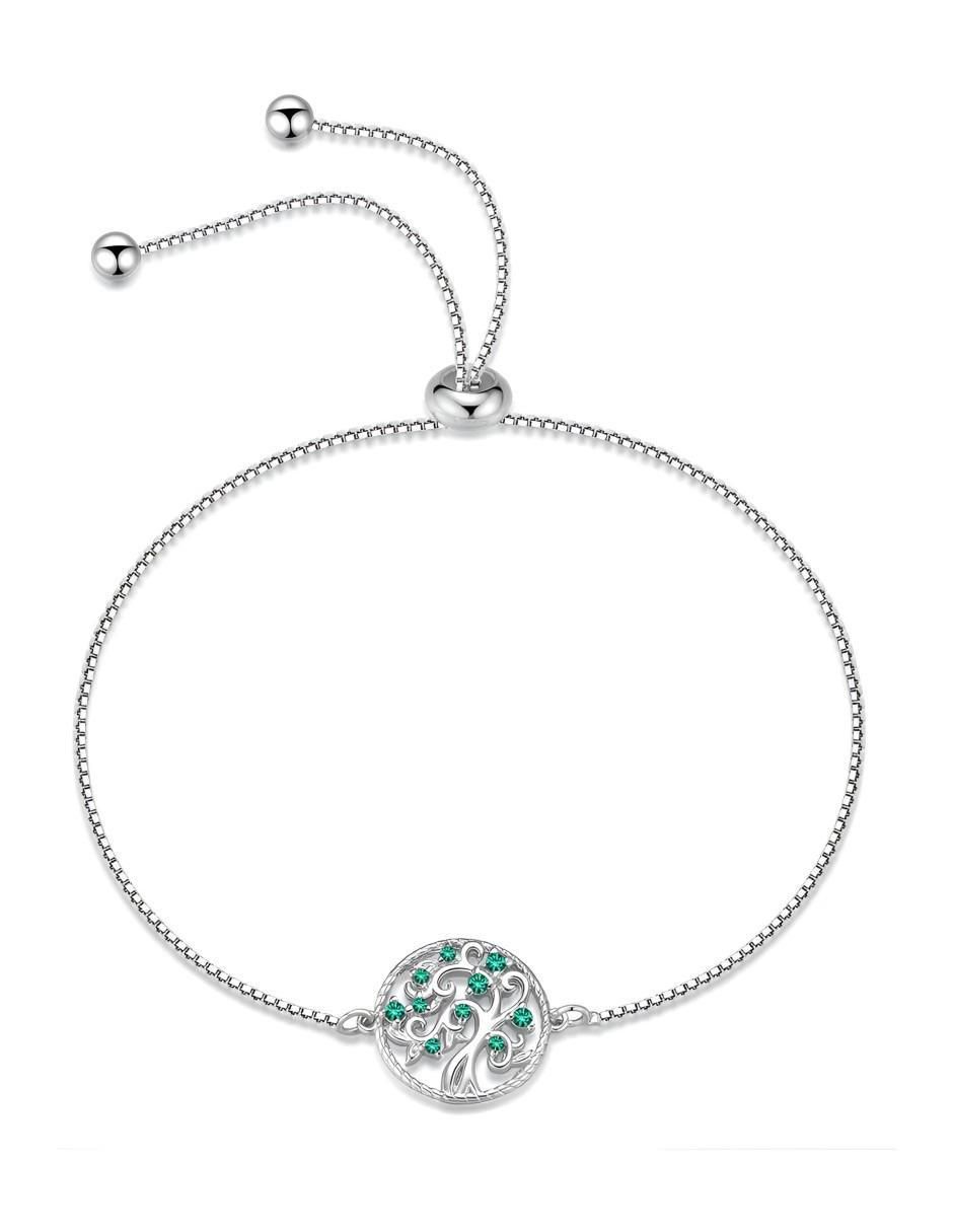 Pulsera con circonita acabado liso