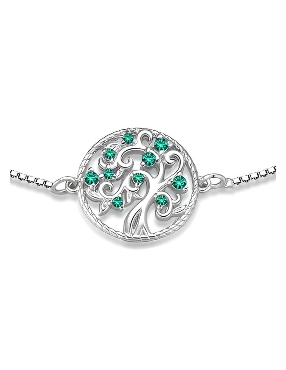 Pulsera con circonita acabado liso 2