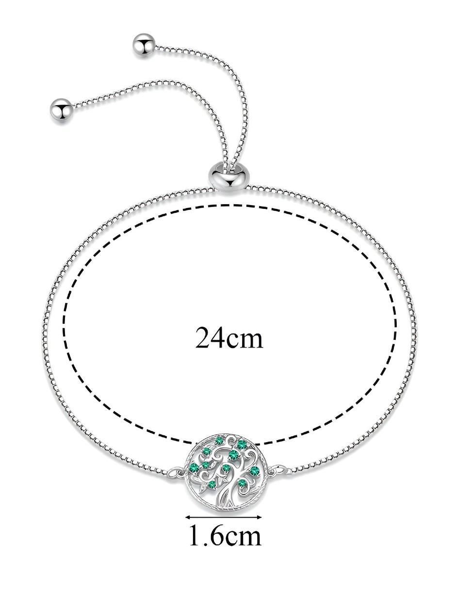 Pulsera con circonita acabado liso 3