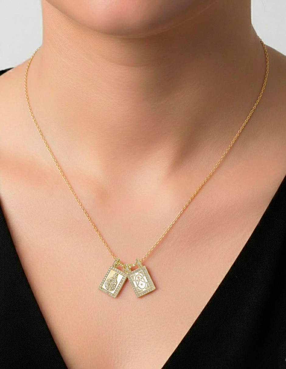 Collar rectangular 14 K 3