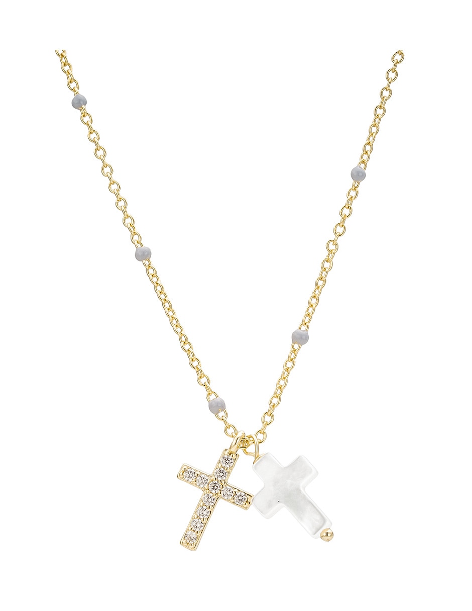 Collar de cruz 14 K