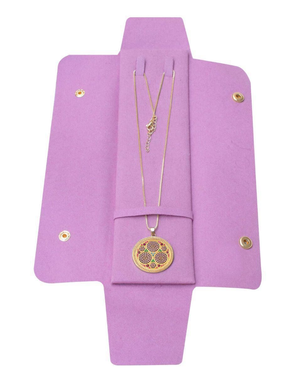 Collar con dije Mandala con acabado baño de oro18 K 6