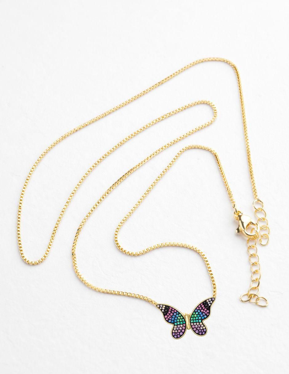 Collar de mariposa Metamorfia con acabado baño de oro 18 K 7