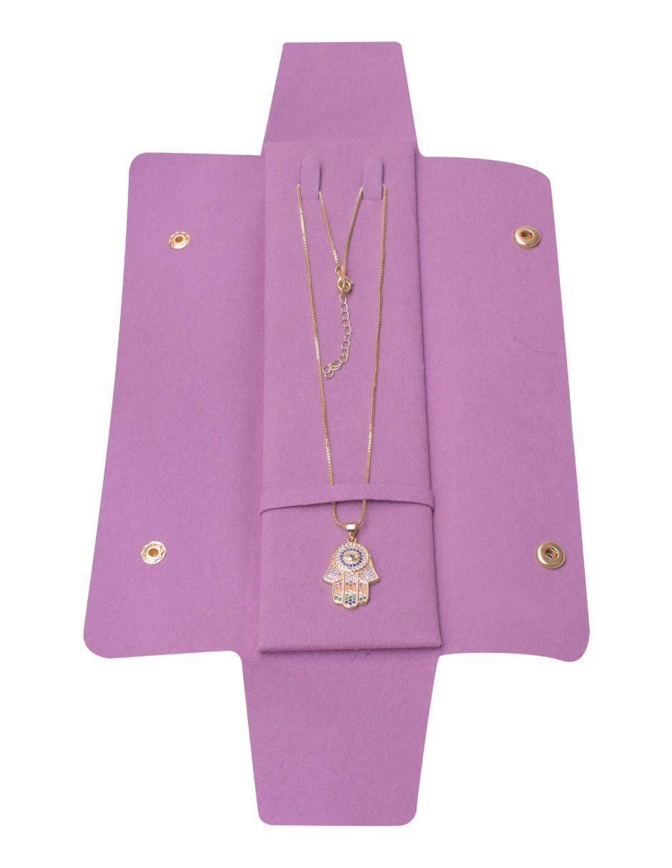 Collar con dije de mano Auralis con acabado baño de oro 18 K 5