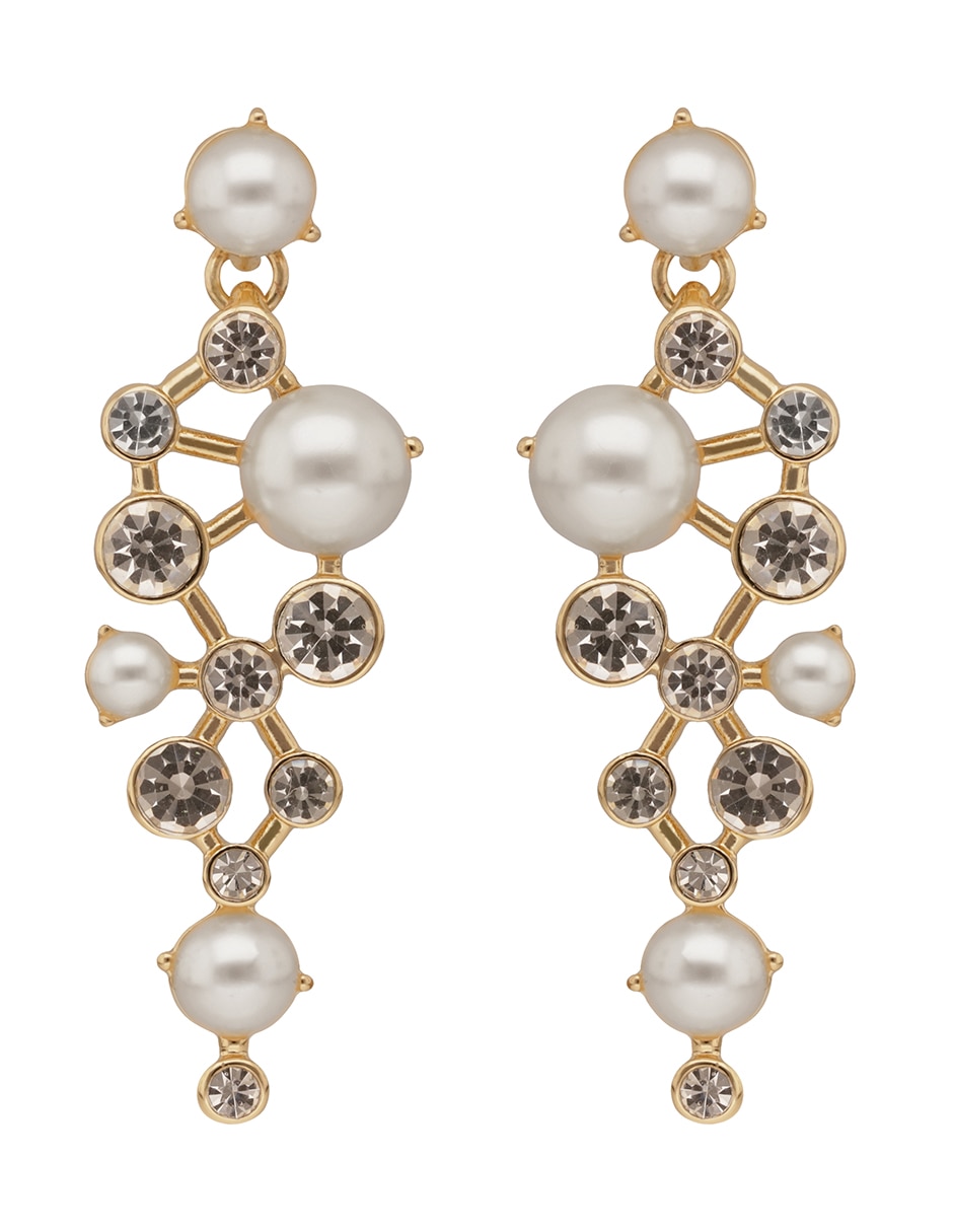 Aretes largos St. Augustine con acabado pavé