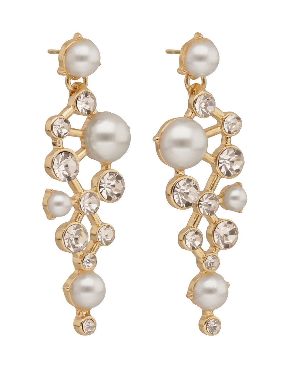 Aretes largos St. Augustine con acabado pavé 2