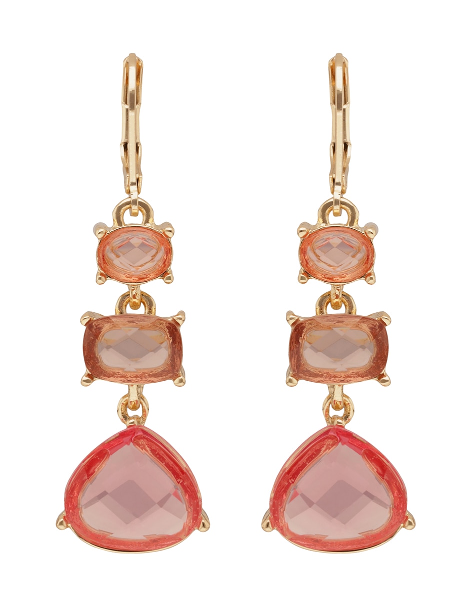 Aretes largos Tampa con acabado pavé