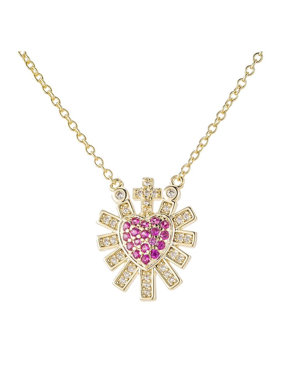 Collar de corazón 14 K