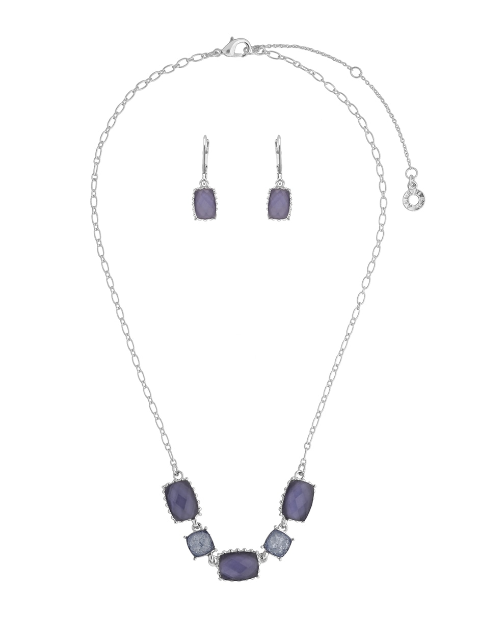 Aretes y collar Coral Gable 2