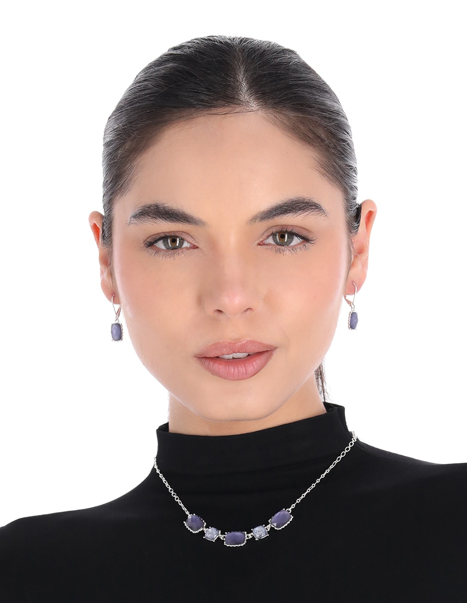 Aretes y collar Coral Gable 3