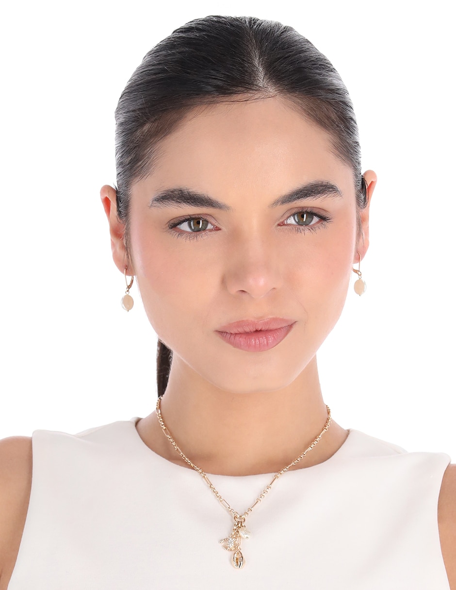 Aretes y collar Coral Gable 3