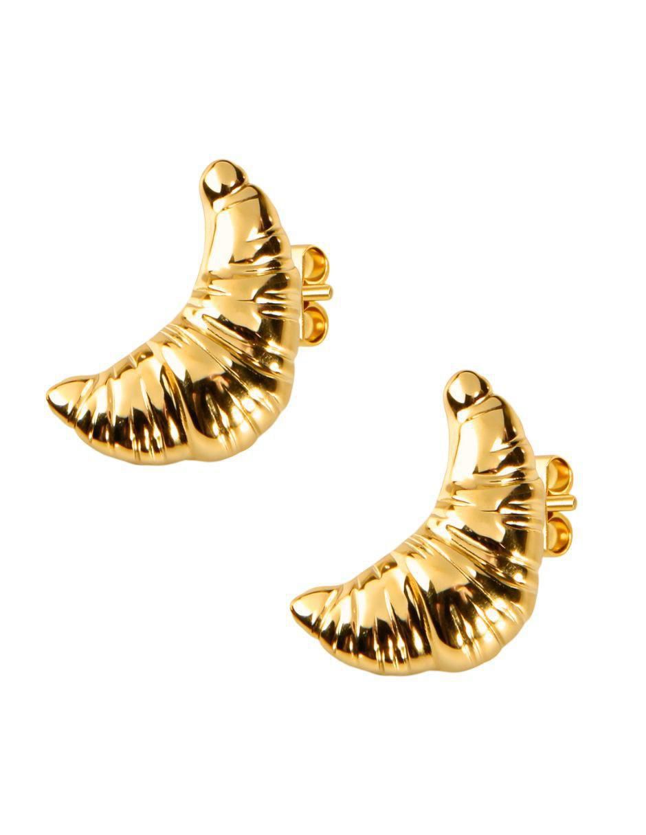 Aretes y collar forma de pan Viennoise zirconia 2